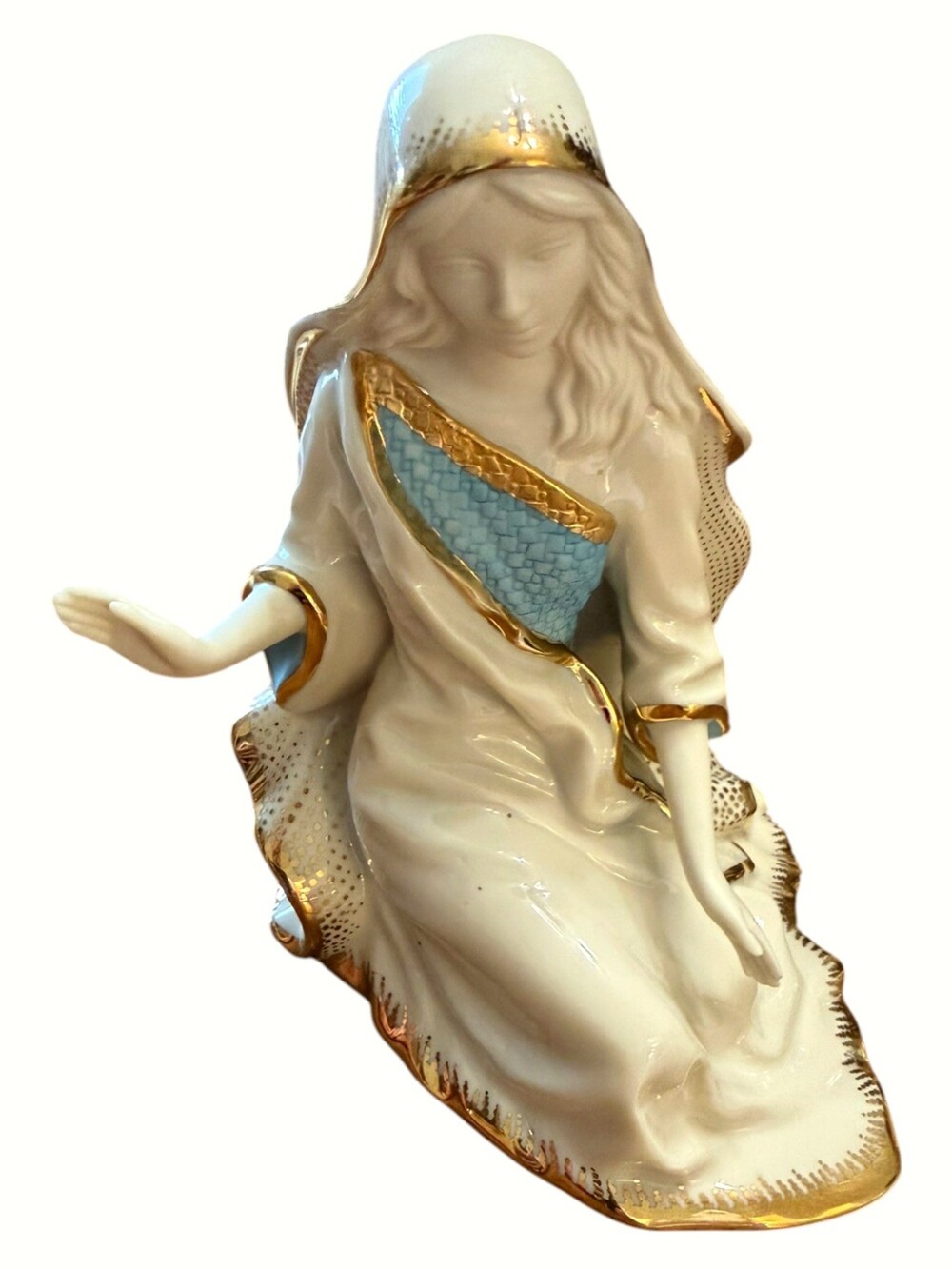 Lenox First Blessing Nativity Mary Figurine 24K Gold Porcelain 5.25"